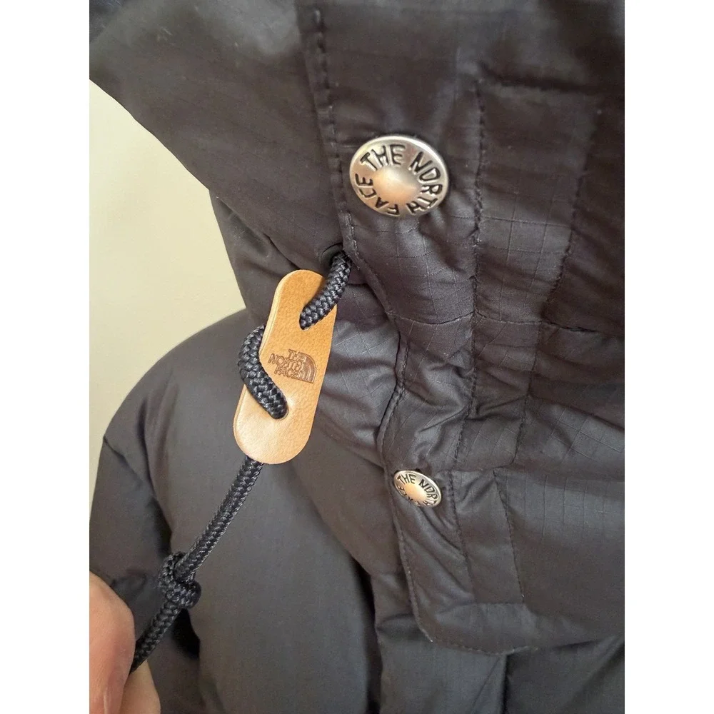 The North Face Men‎ L 77 Brooks Range 600 Down Fill Parka Coat Black Tan Jacket